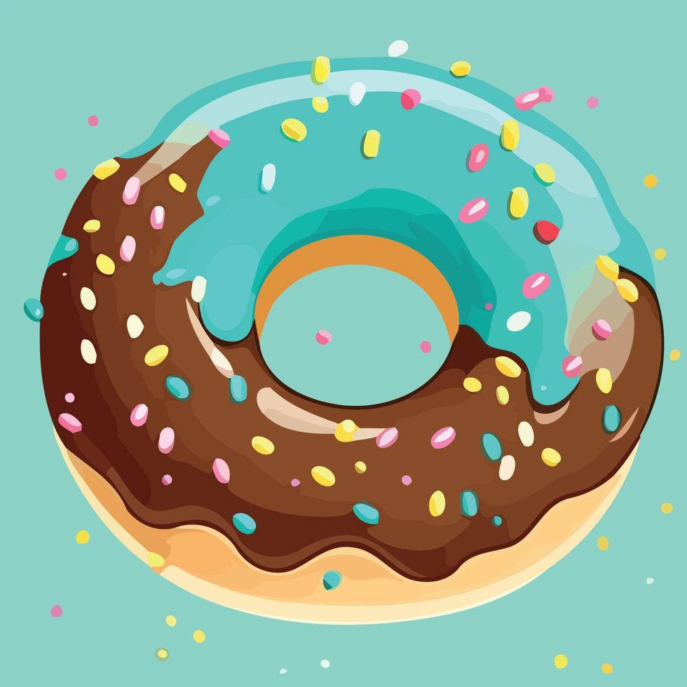 donut food snack sweet vector