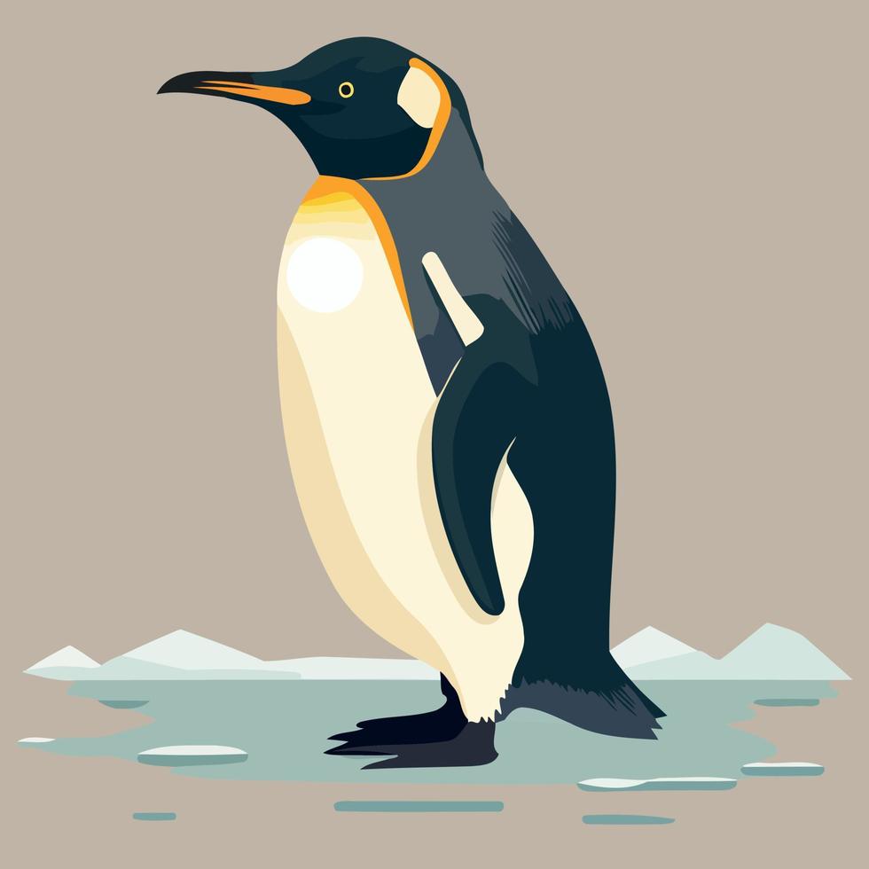 animal pájaro común azul pingüino vector