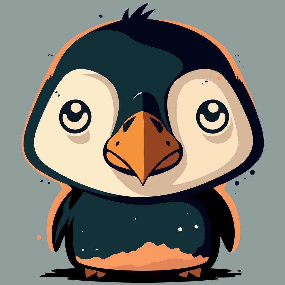 animal bird common blue penguin vector