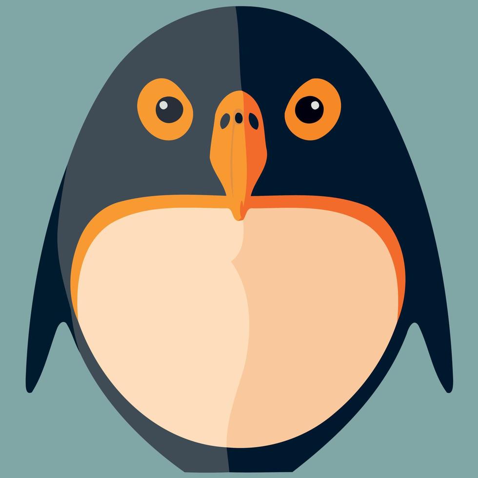 animal pájaro común azul pingüino vector