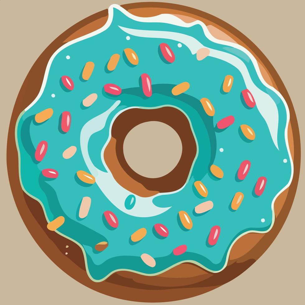 donut food snack sweet vector