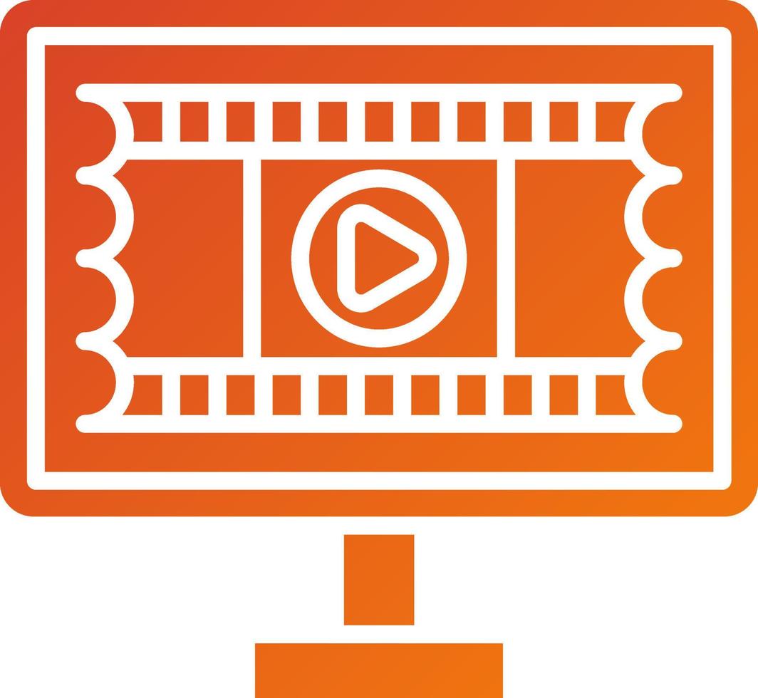 Online Cinema Booking Icon Style vector