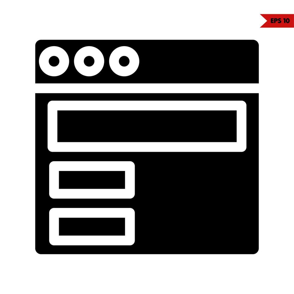 layout glyph icon vector