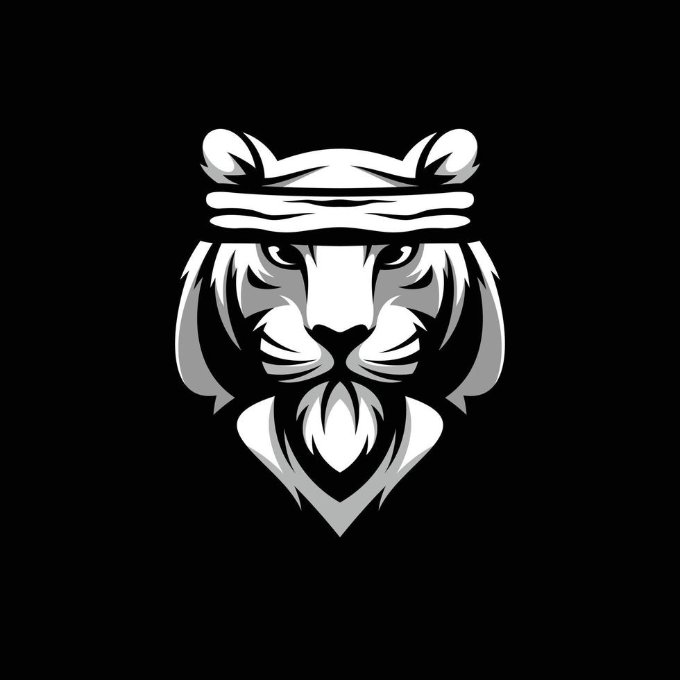 Tiger Headband Mascot Logo Design vector