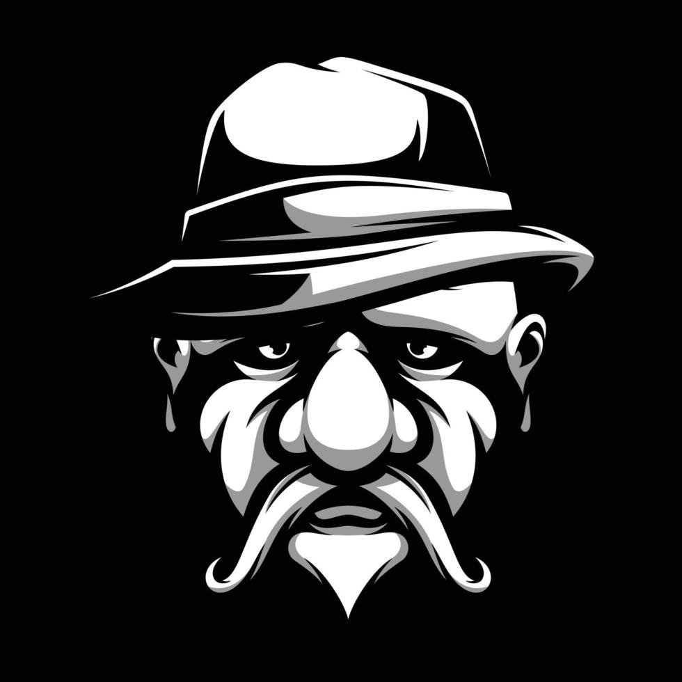 Old Man Mascot Design Vector