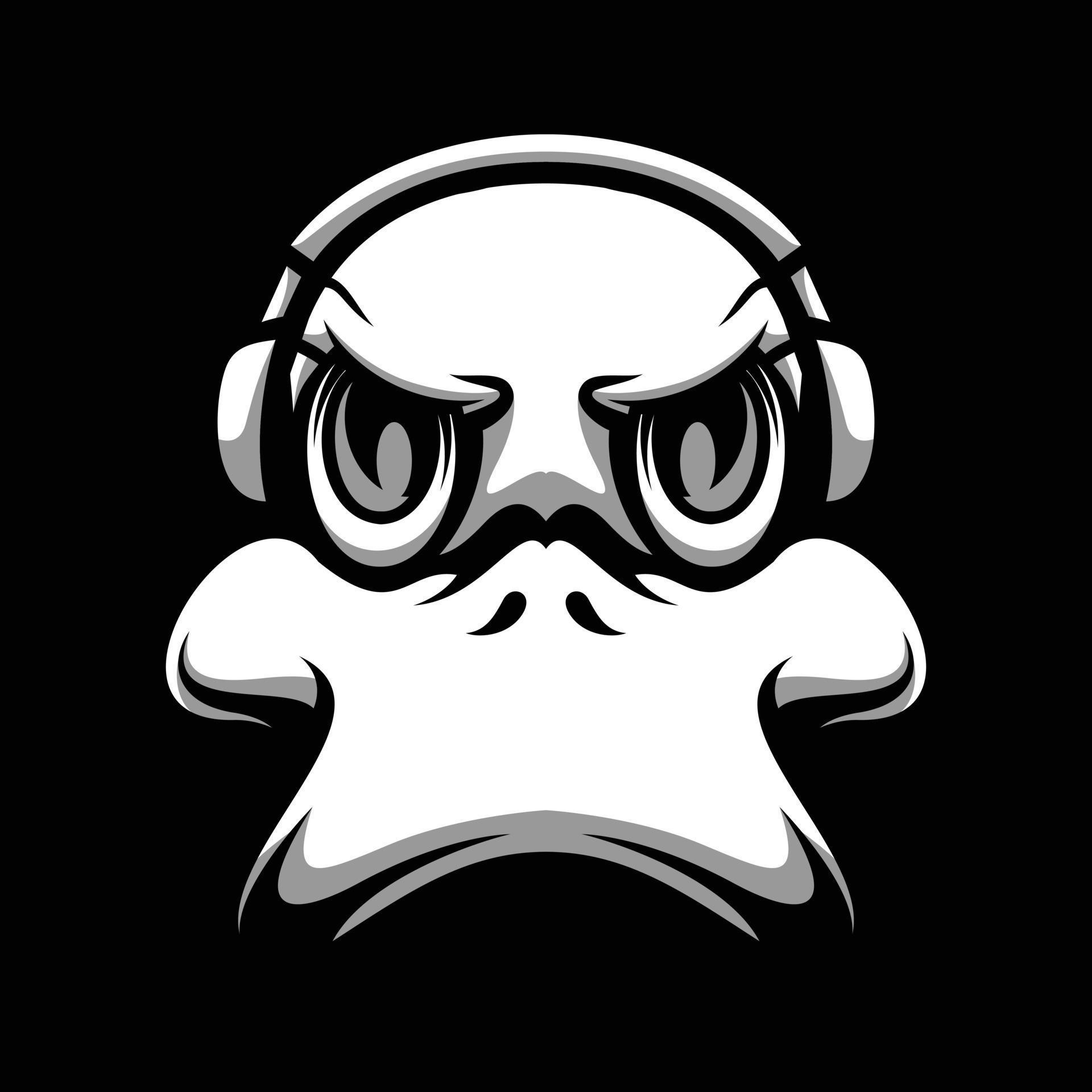 Duck Headphone Mascot Design Vector 21781290 Vector Art at Vecteezy