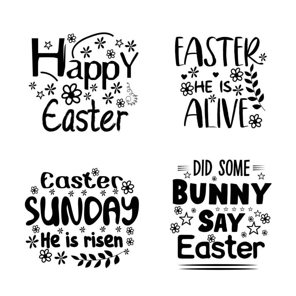 Happy Easter lettering typography design. vector