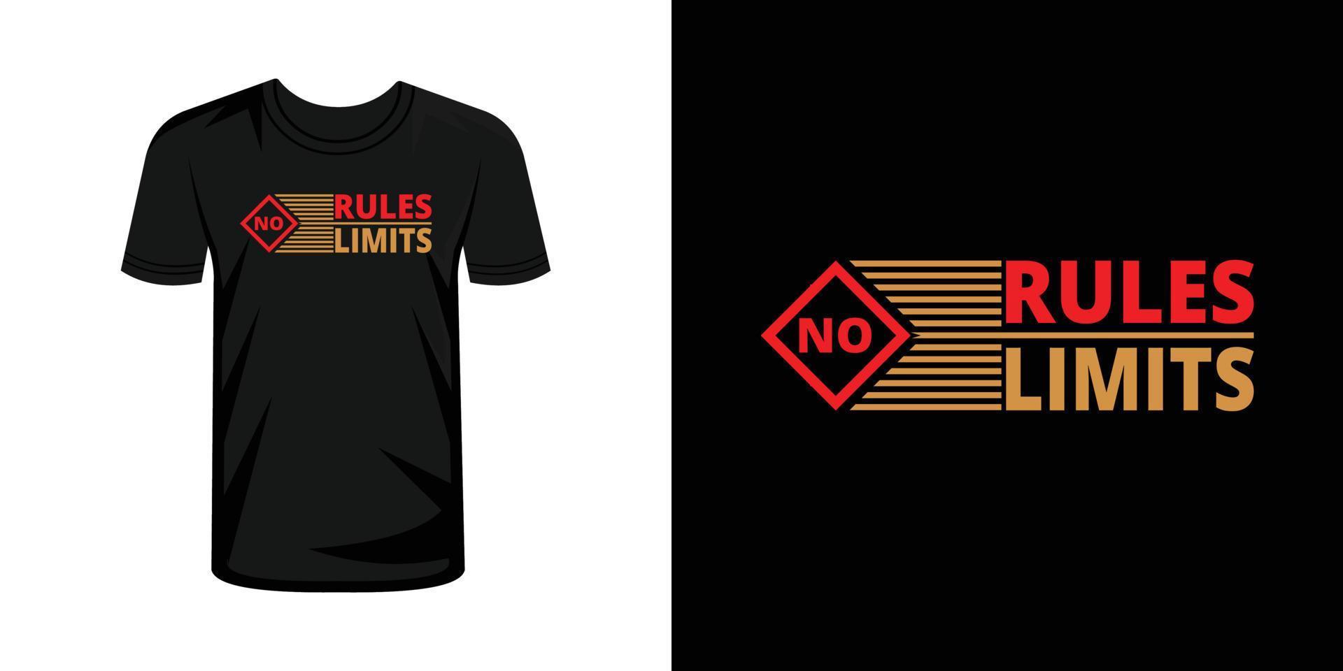 No rules no limits typography t shirt design vector