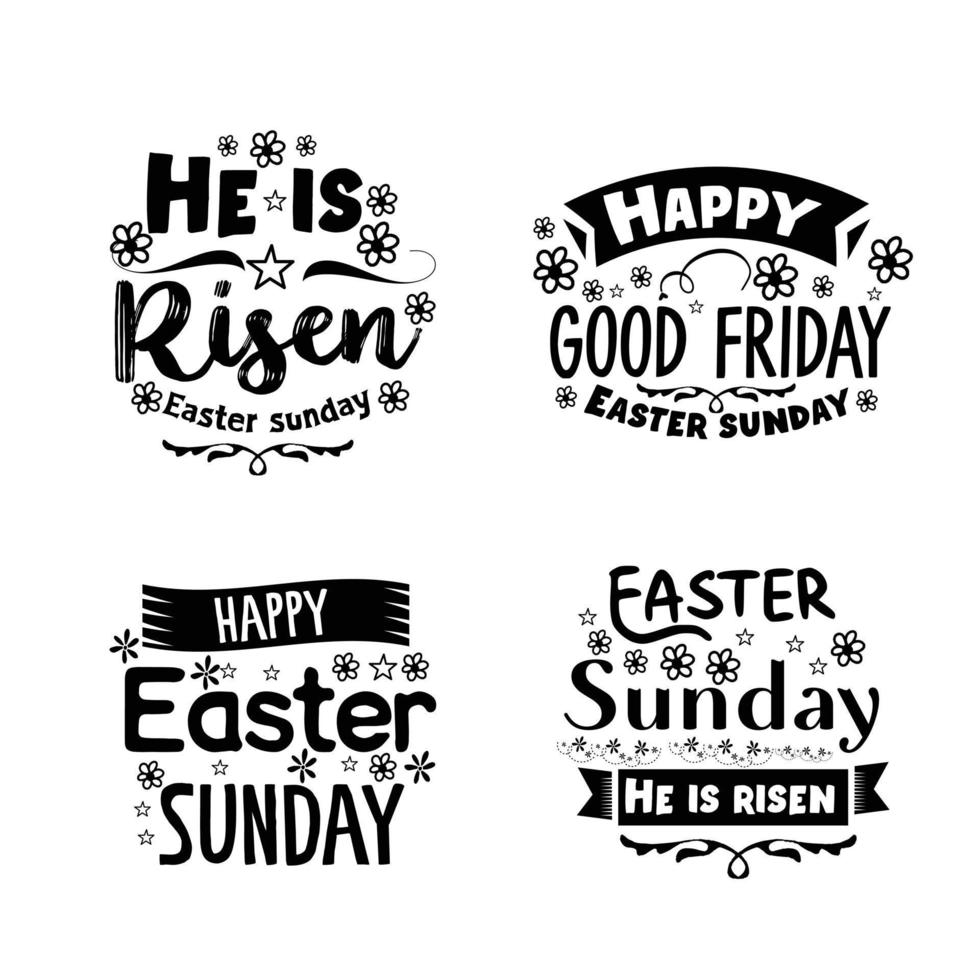 contento Pascua de Resurrección letras tipografía diseño. vector