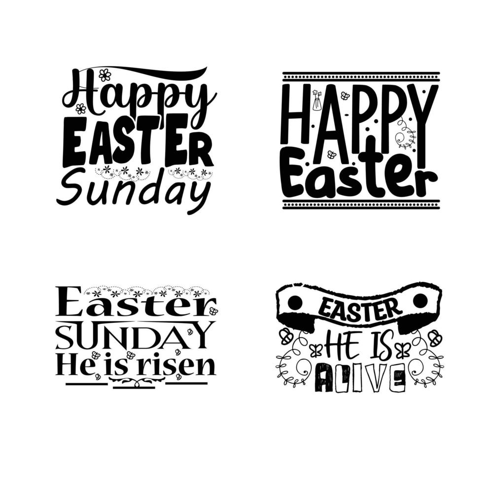Happy Easter lettering typography design. vector