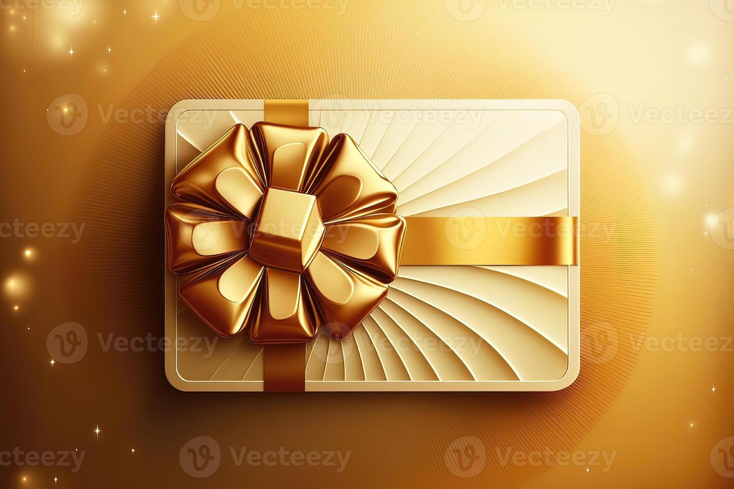 Christmas gift card on golden crystal background. photo