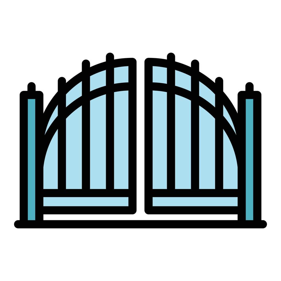 Sensor gate icon vector flat