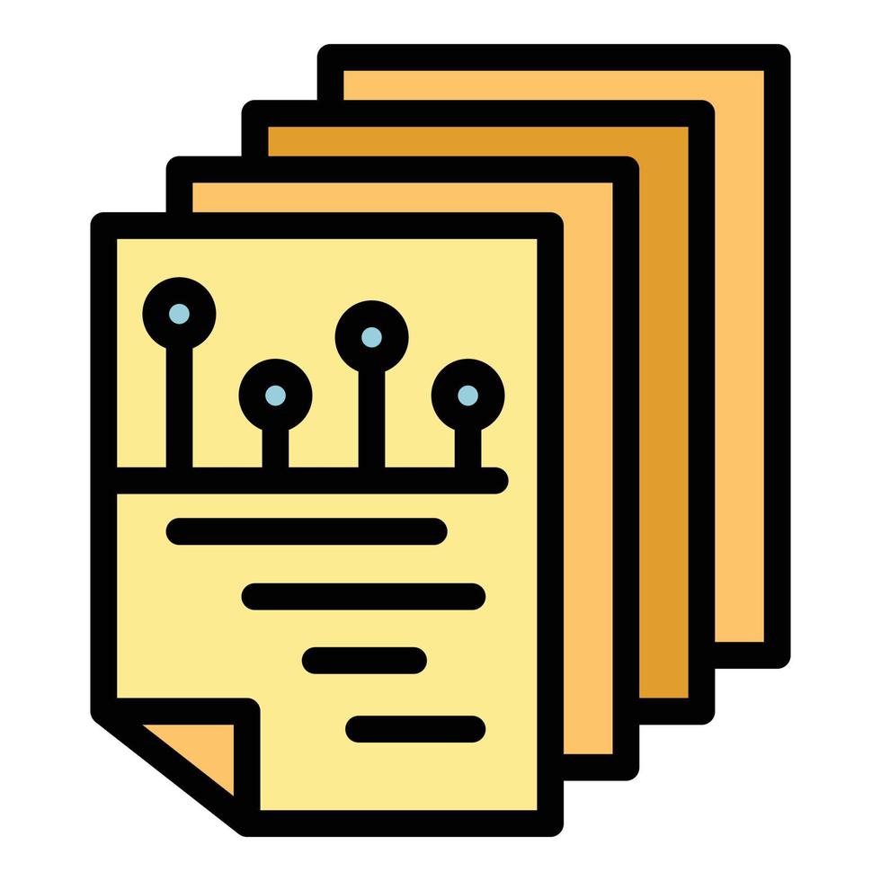 Big data sheets icon vector flat