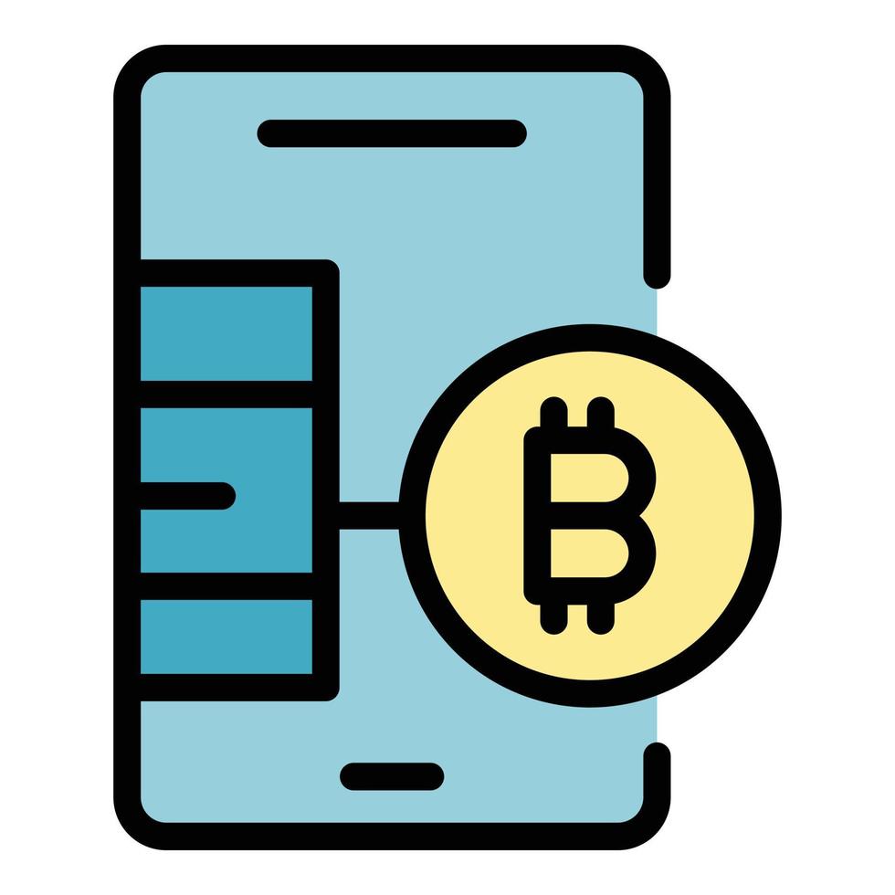 Blockchain app icon vector flat