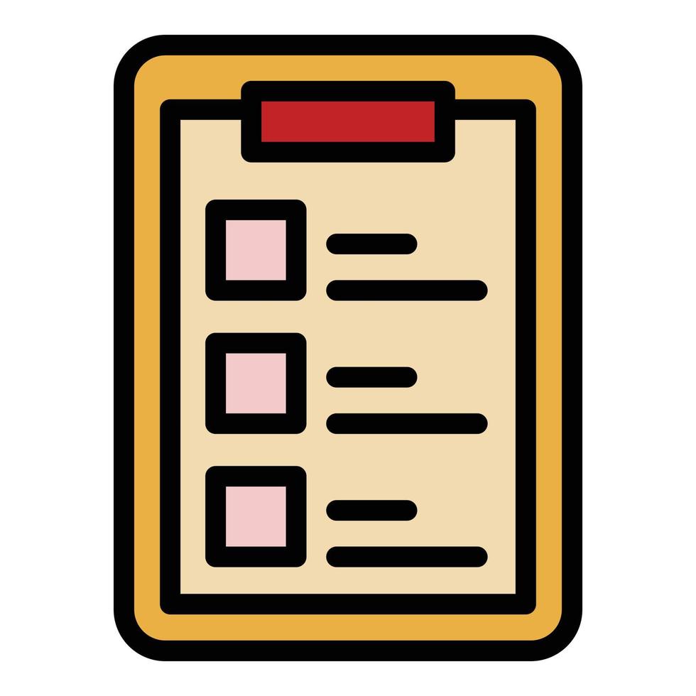 Education survey icon vector flat