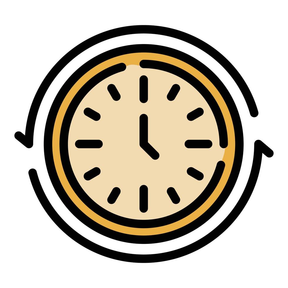 aprendizaje hora icono vector plano