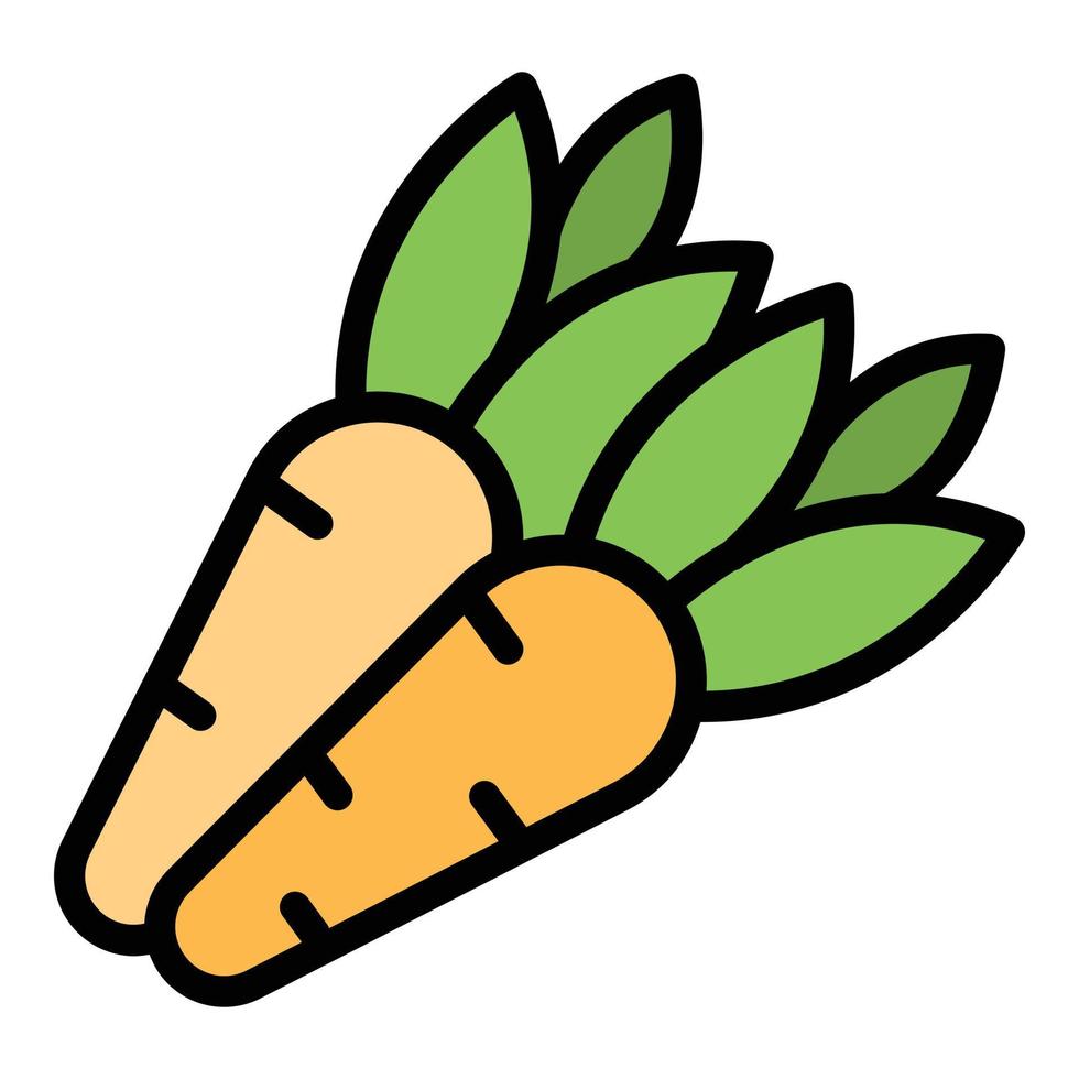 Carrot protein icon vector flat