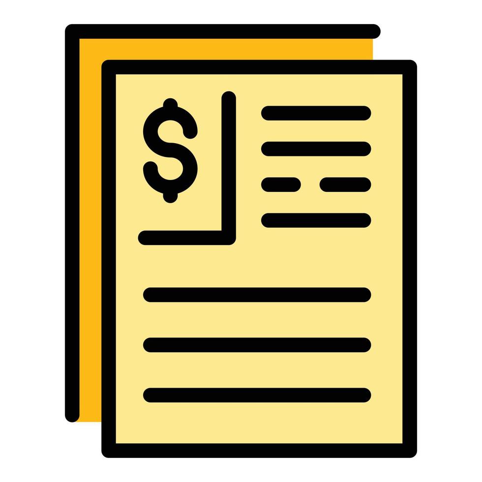 resultado dinero Finanzas papel icono vector plano