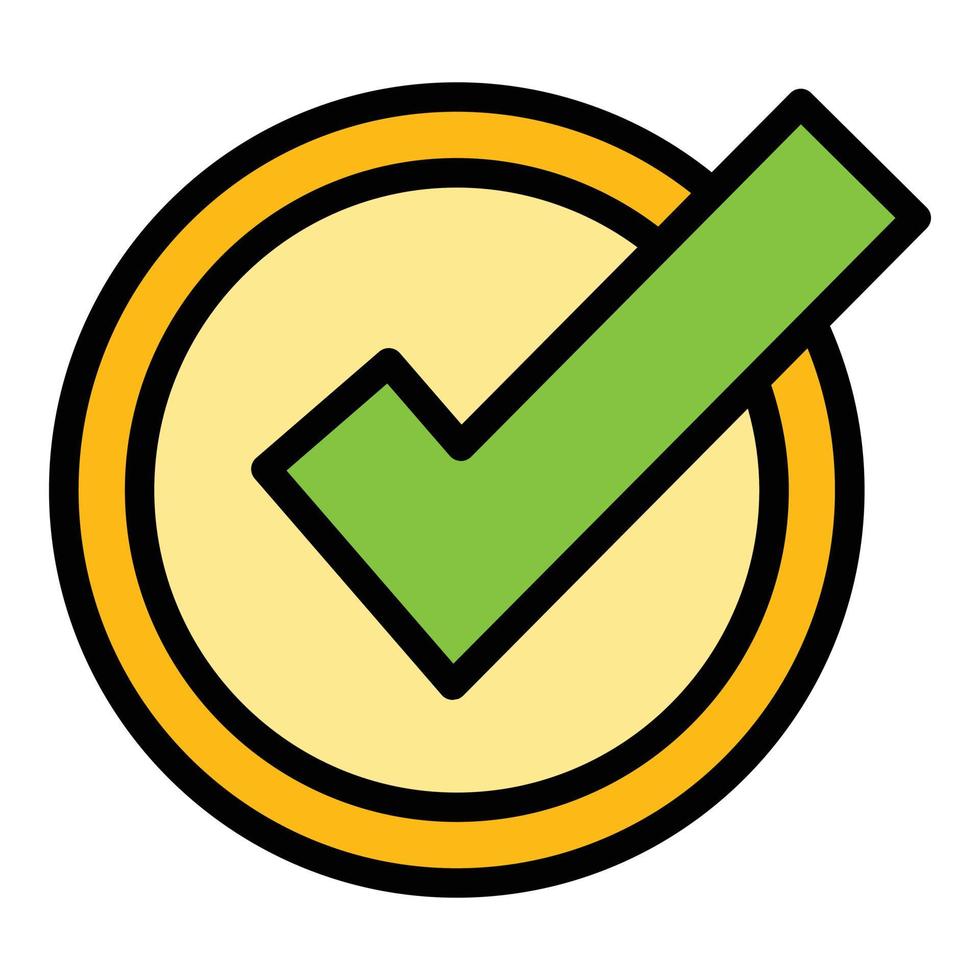 Check mark icon vector flat