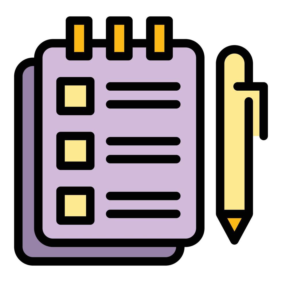 prisa trabajo cuaderno icono vector plano