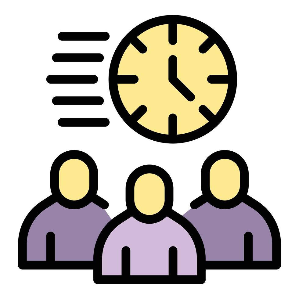 Rush job teamwork icon vector flat