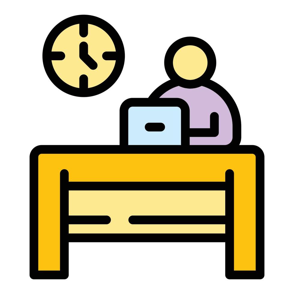 Rush job workplace icon vector flat