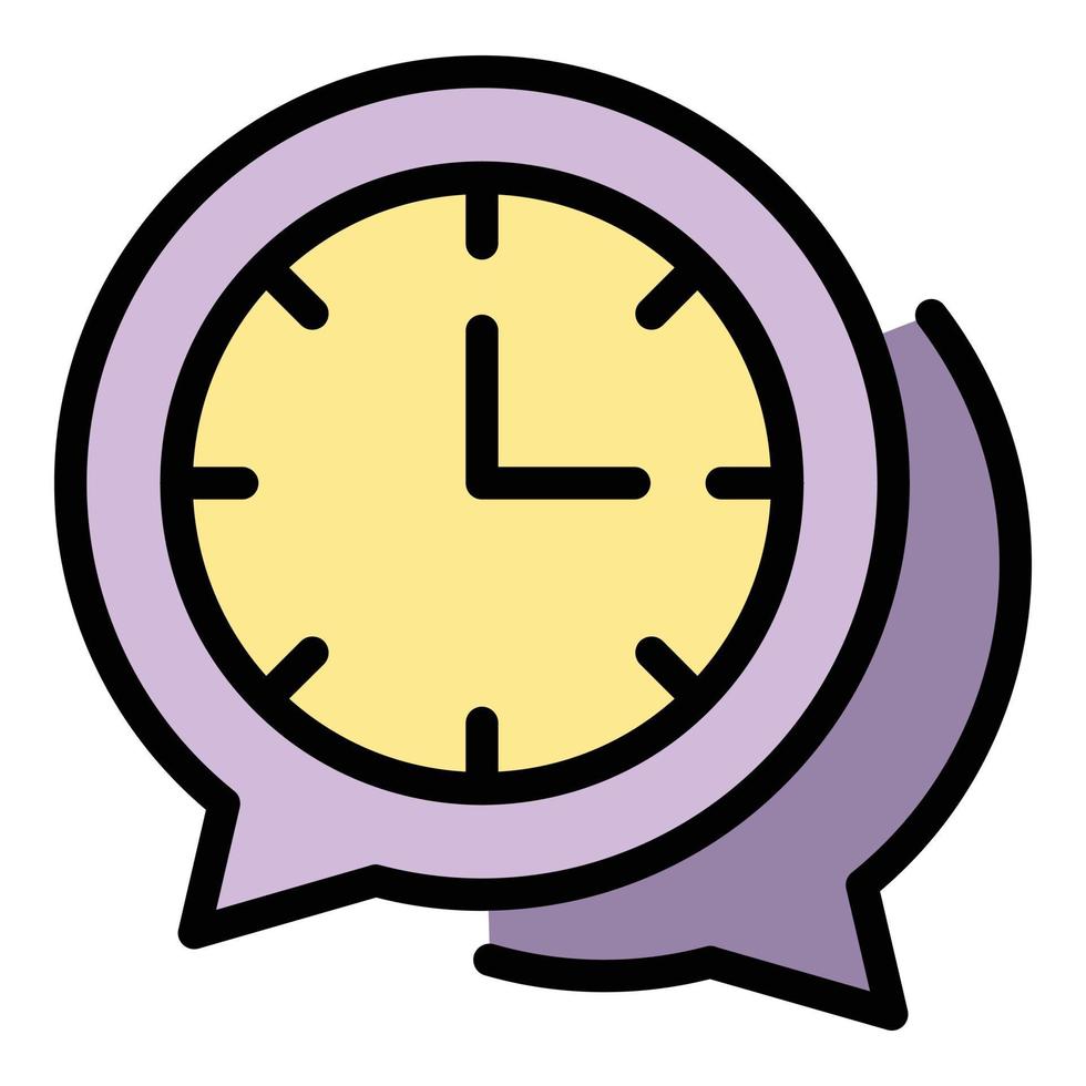 Rush job chat time icon vector flat