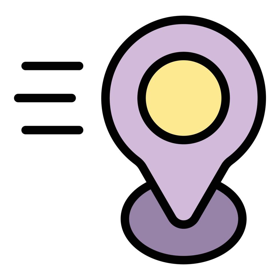 Rush job location icon vector flat