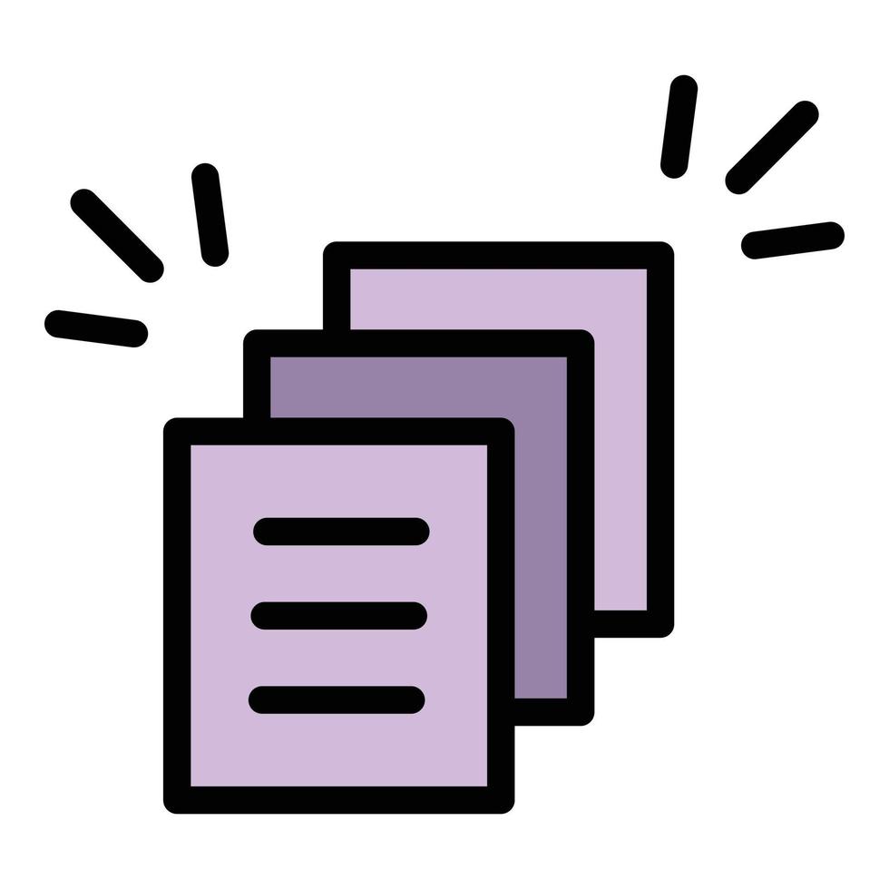 Rush job documents icon vector flat