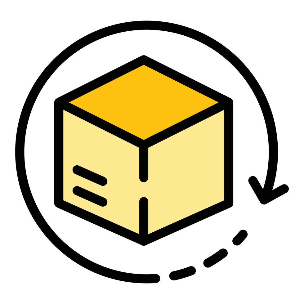 Replace box icon vector flat