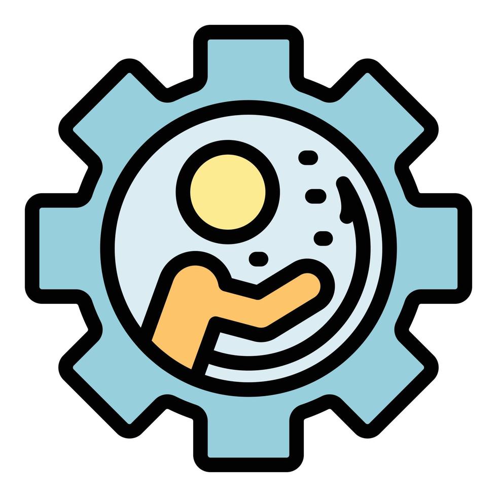 Human resources gear icon vector flat