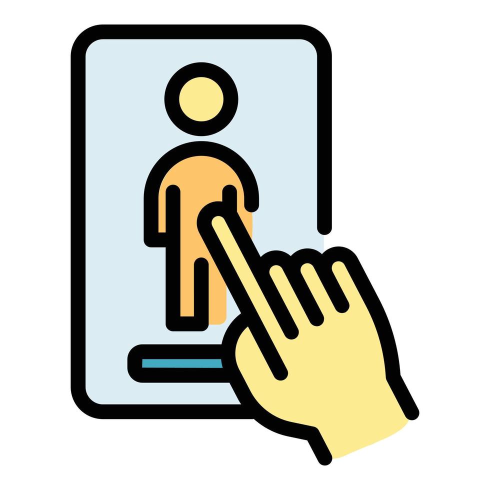 humano recursos tableta icono vector plano