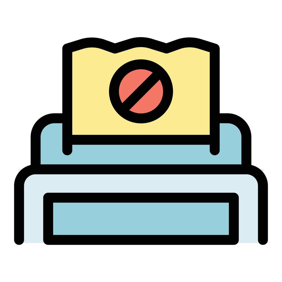 Machine payment cancellation icon vector flat