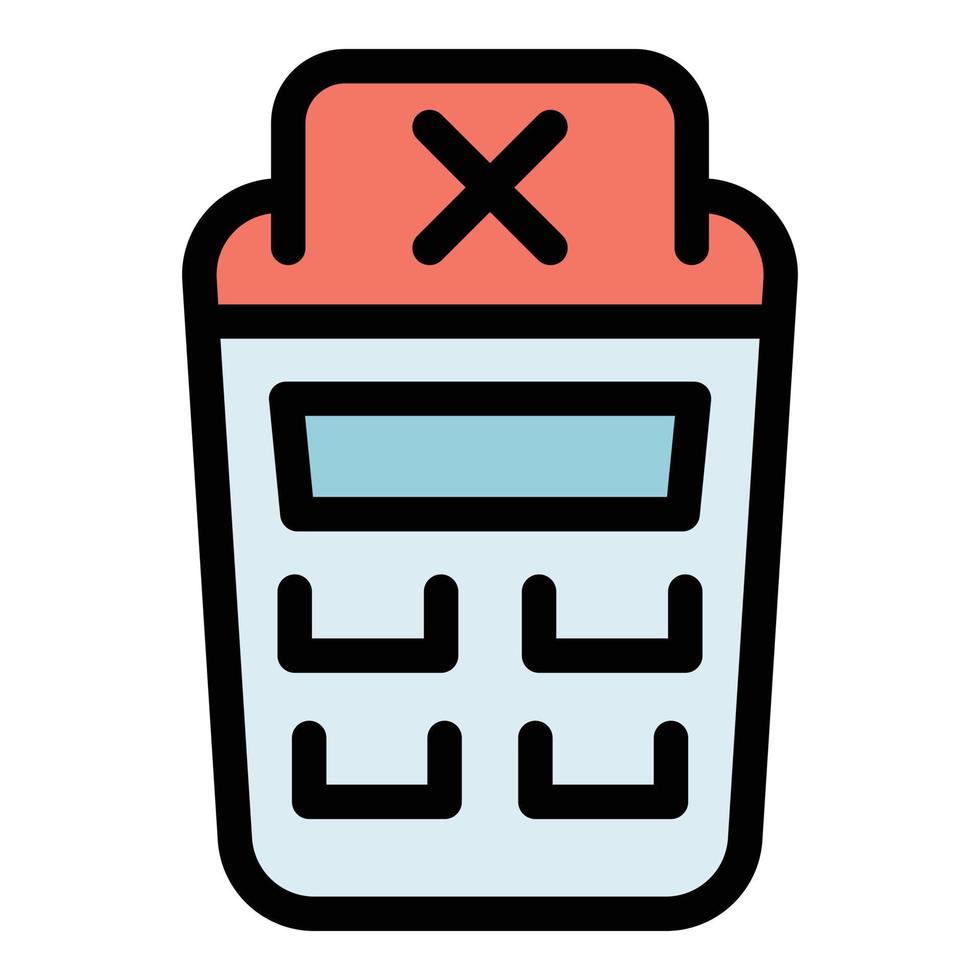 Terminal payment cancellation icon vector flat