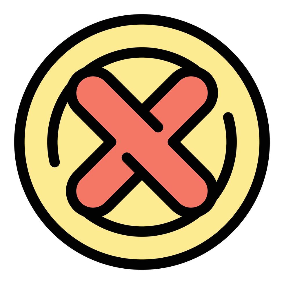 Reject sign payment cancellation icon vector flat