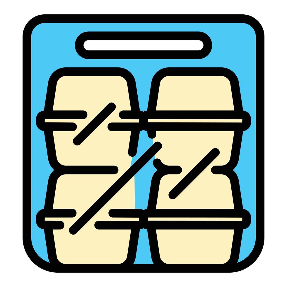 Restaurant takeout icon vector flat