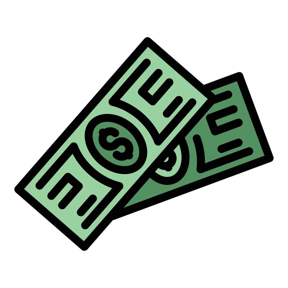 compensación dinero efectivo icono vector plano