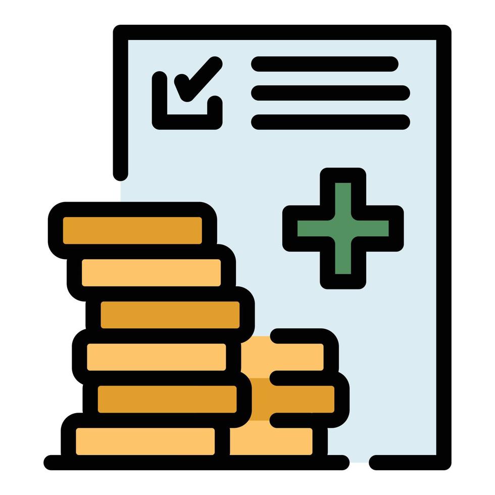 Medical compensation icon vector flat