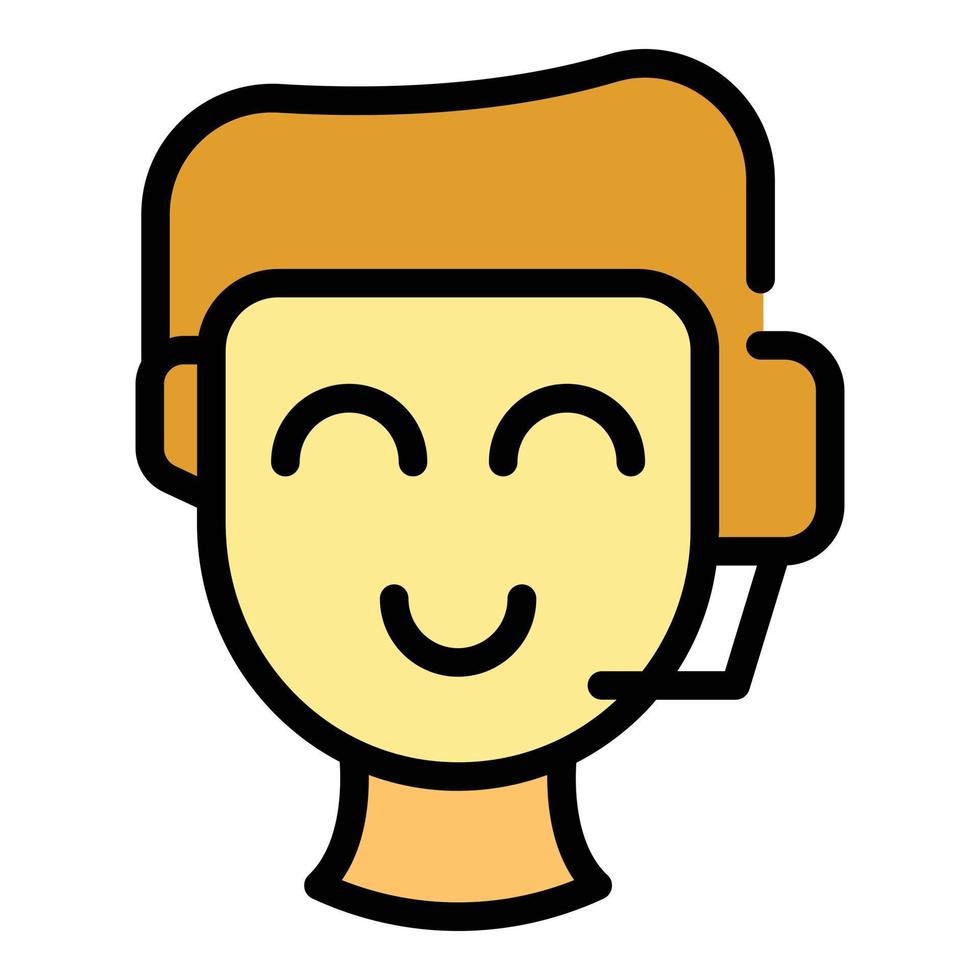 Compensation call center icon vector flat