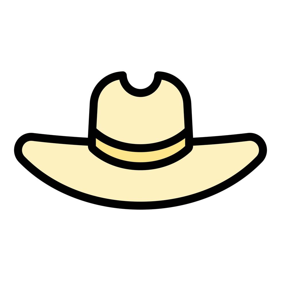 Ranch cowboy hat icon vector flat