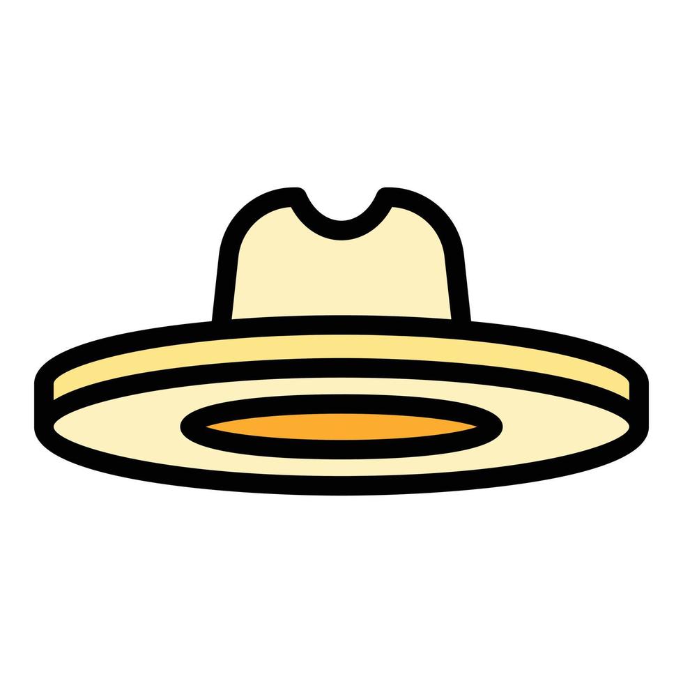 rancho sombrero icono vector plano