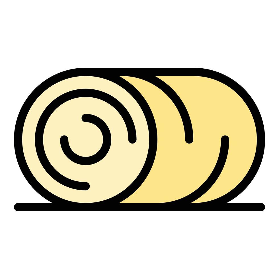 Farm field roll icon vector flat