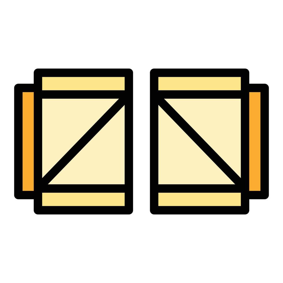 Ranch doors icon vector flat