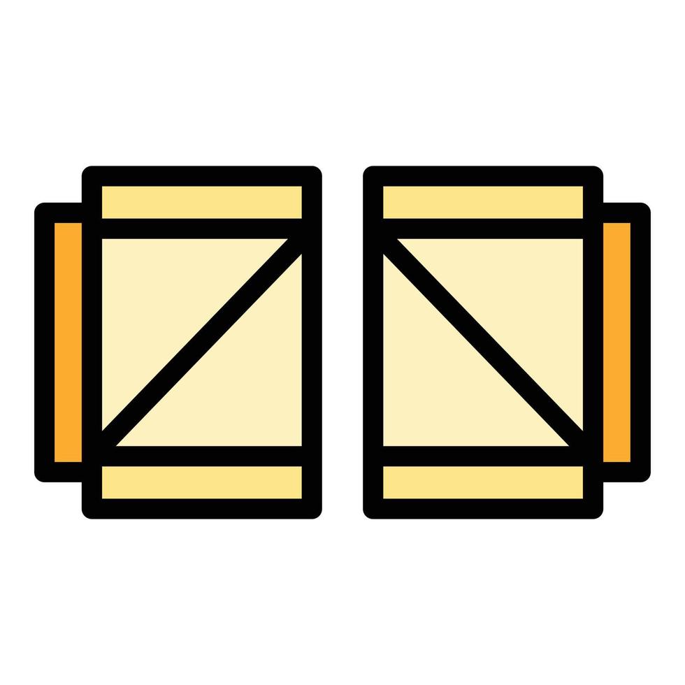 Ranch doors icon vector flat