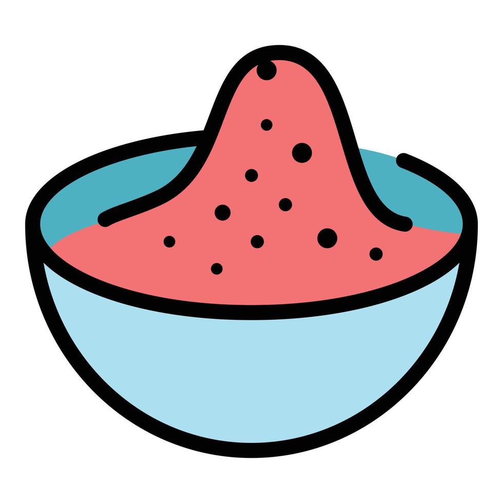 Paprica powder icon vector flat