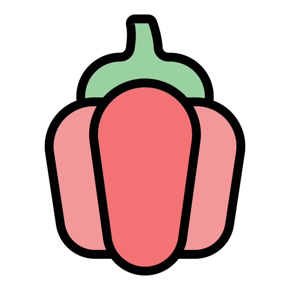 Fresh paprica icon vector flat