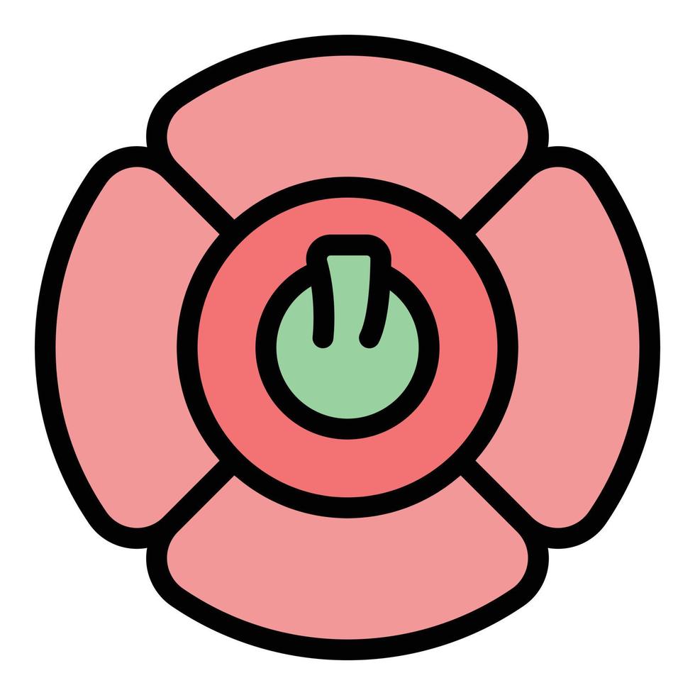 Top view paprica icon vector flat