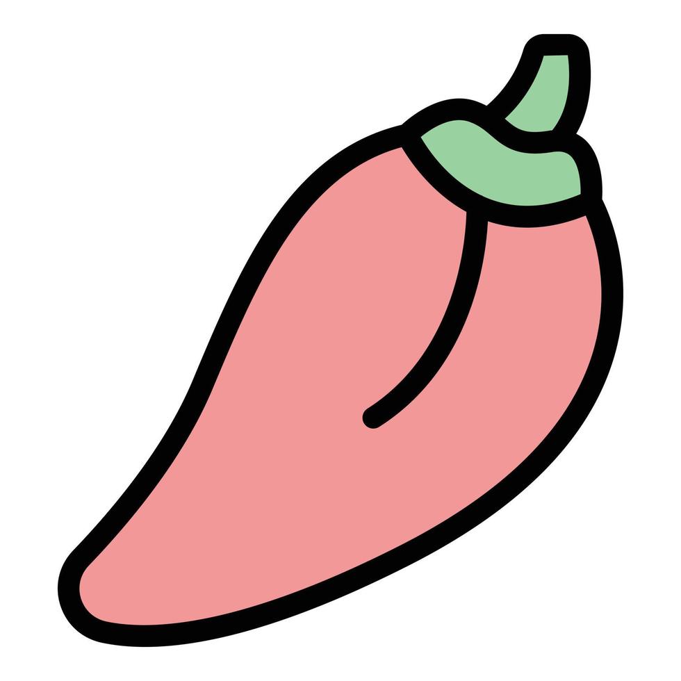 Long paprica icon vector flat