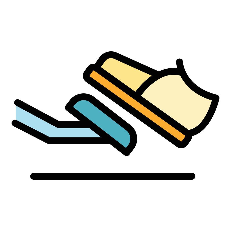 Foot clutch icon vector flat