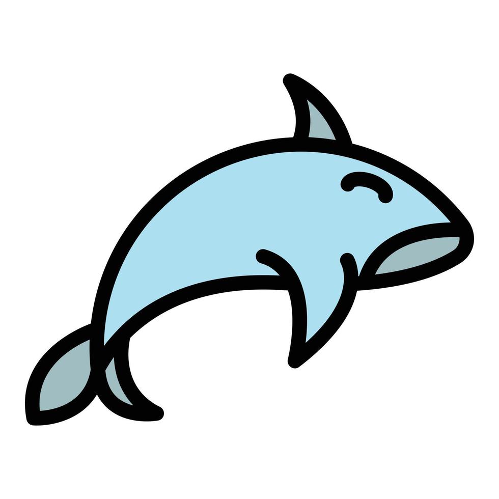 Grampus whale icon vector flat